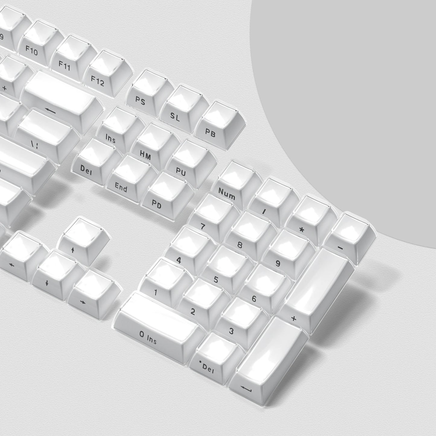 113 Key White Jelly Keycap || HAAK