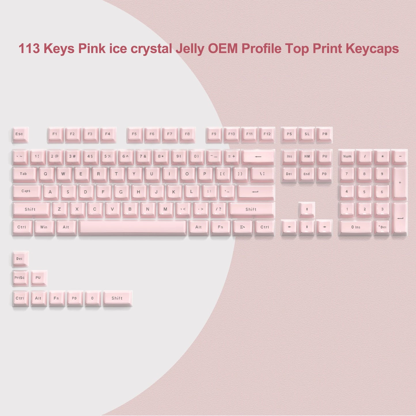 113 Key White Jelly Keycap || HAAK