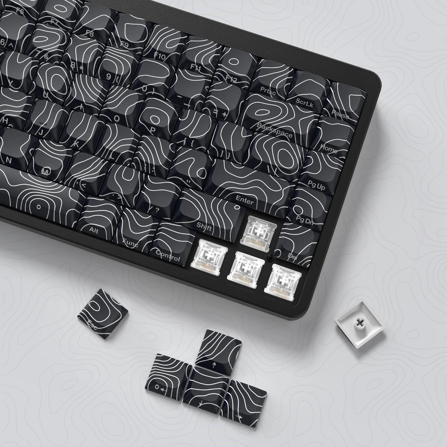 131 Key Topographic Keycap Set|| Haak