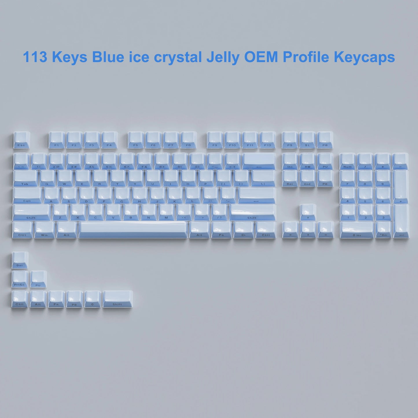 113 Key White Jelly Keycap || HAAK