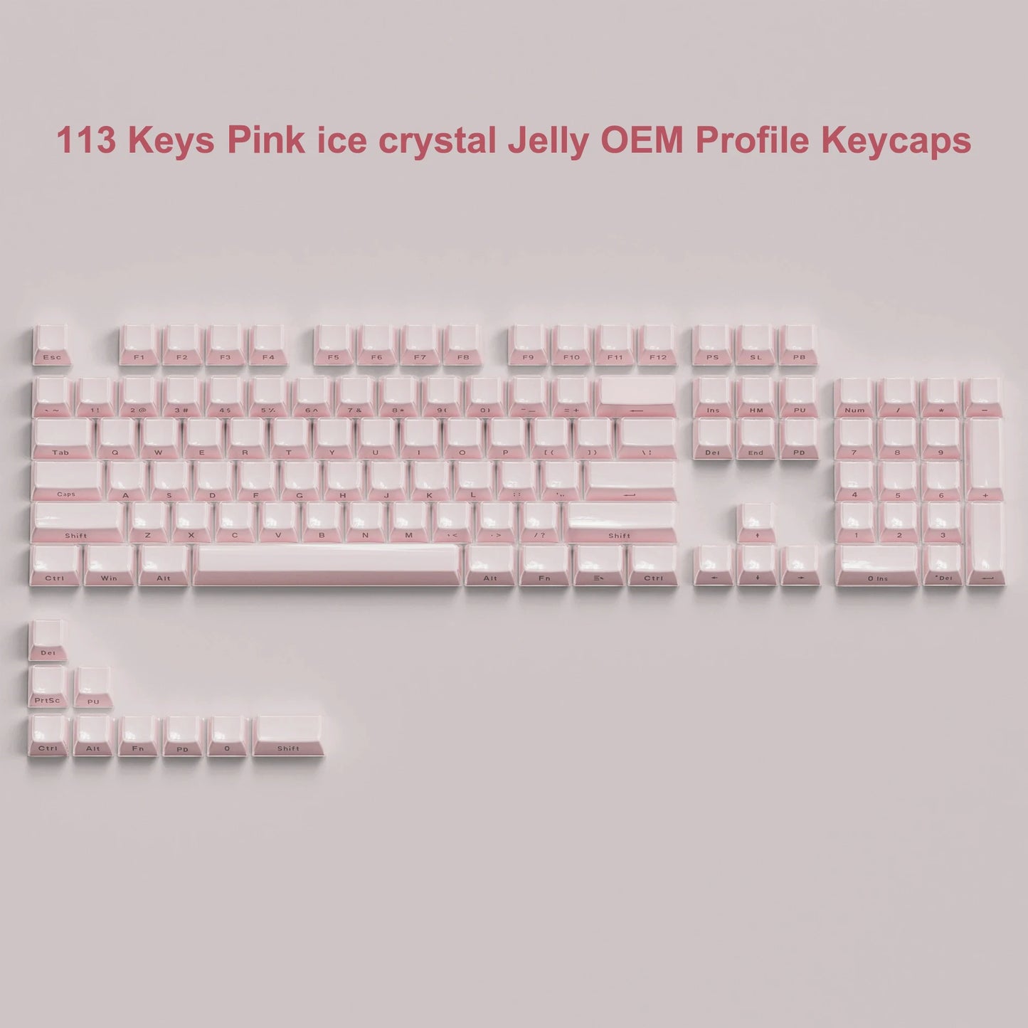 113 Key White Jelly Keycap || HAAK