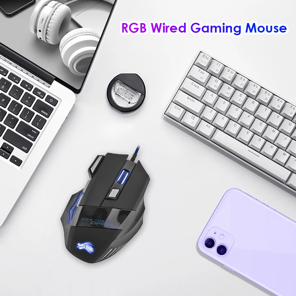 HAAK Dragon RGB Mouse | Side Buttons + Spam Clicker + Wired