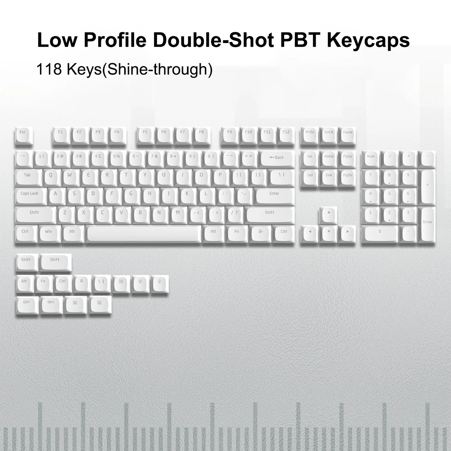 131 Key Topographic Keycap Set|| Haak