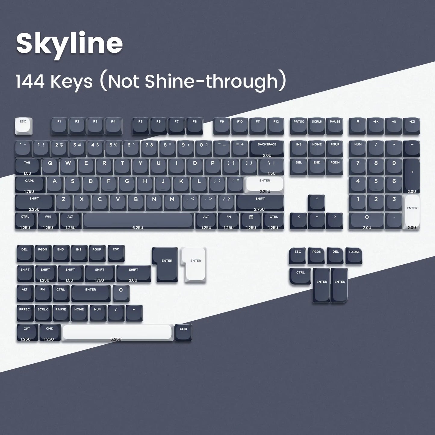 131 Key Topographic Keycap Set|| Haak