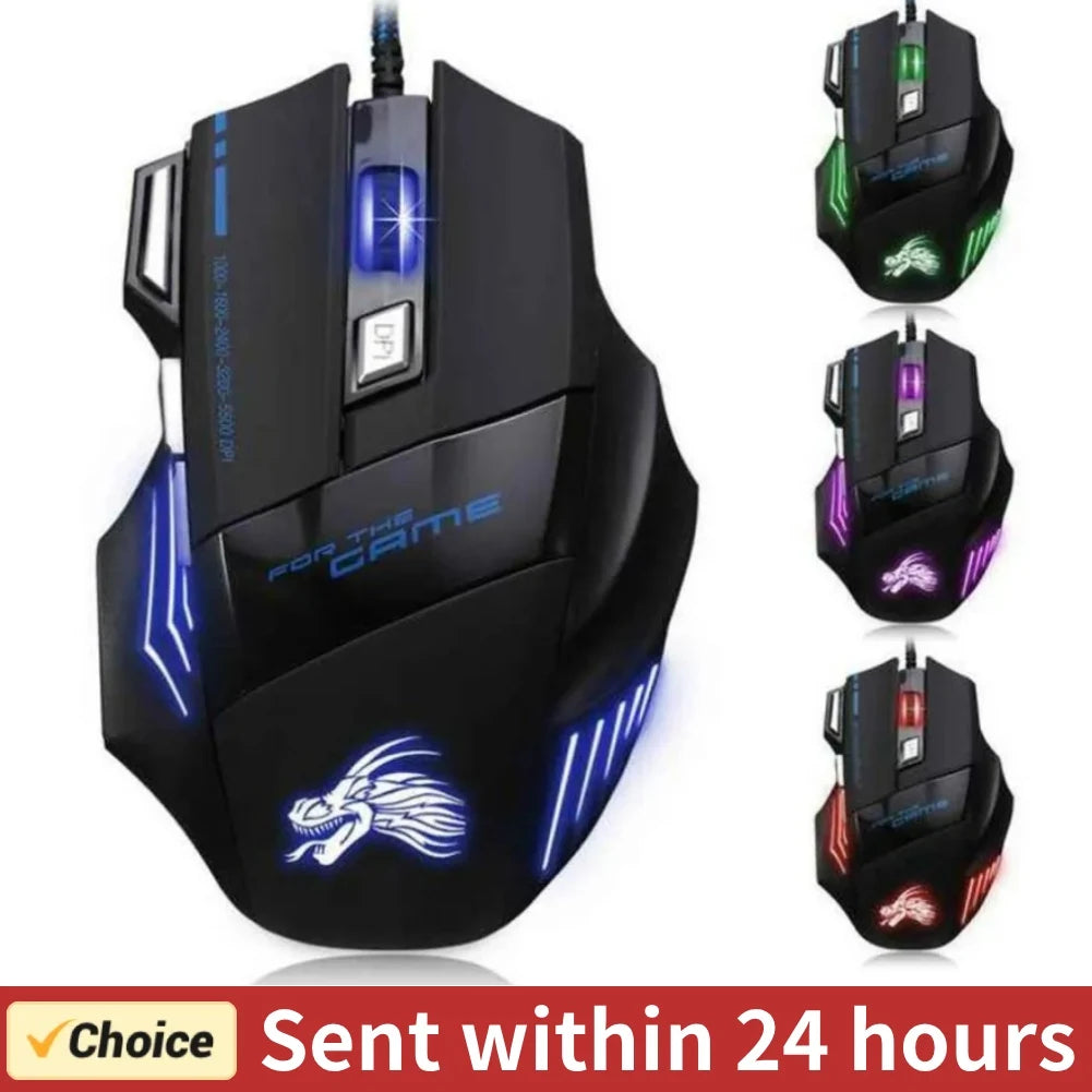 HAAK Dragon RGB Mouse | Side Buttons + Spam Clicker + Wired