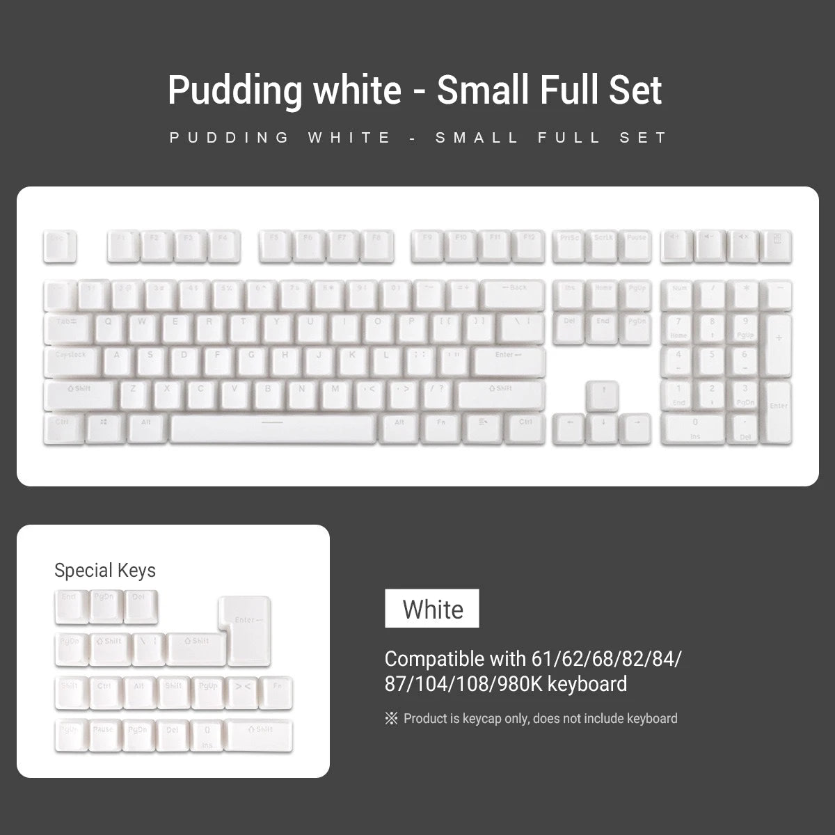 129 Keys Pudding Keycaps || Haak