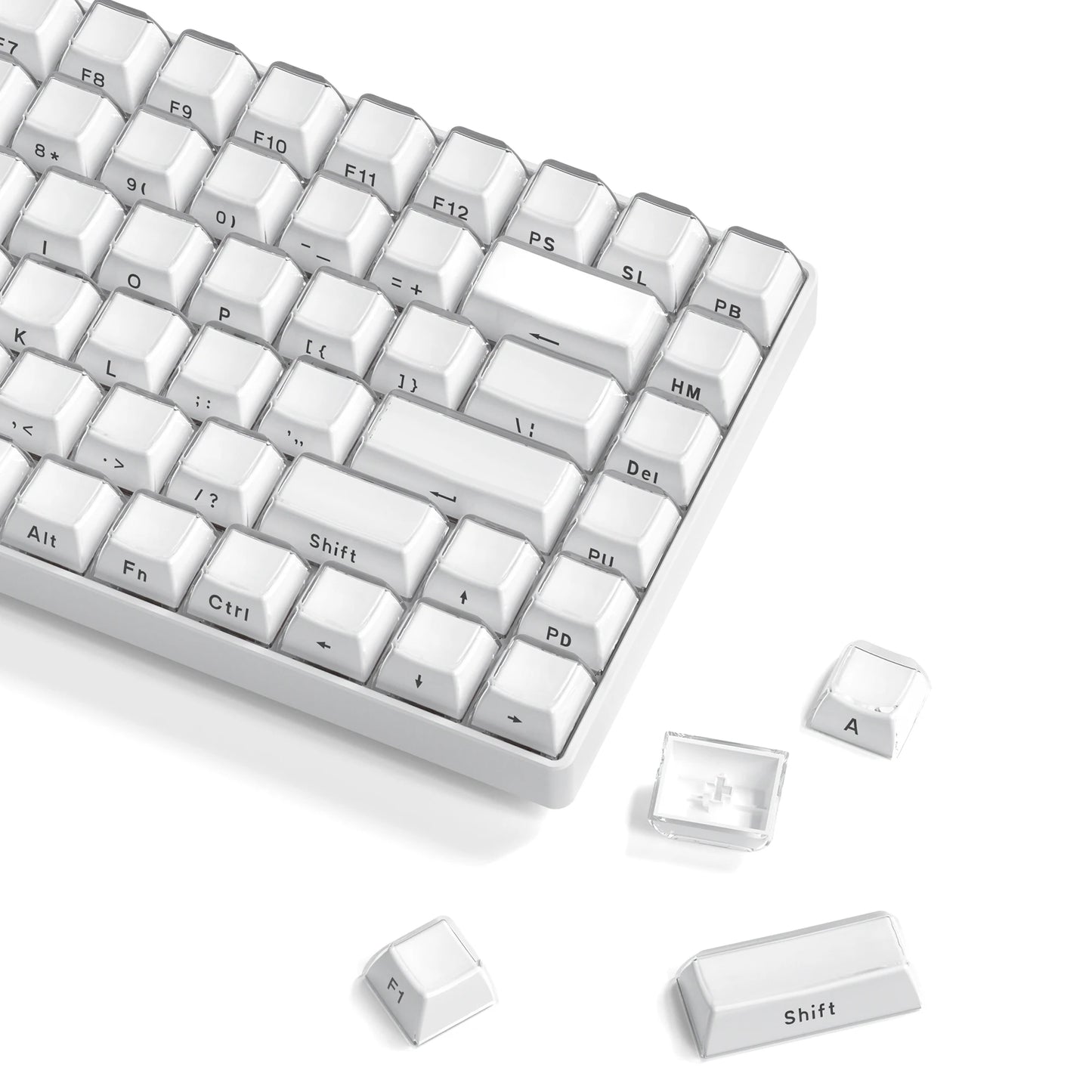 113 Key White Jelly Keycap || HAAK